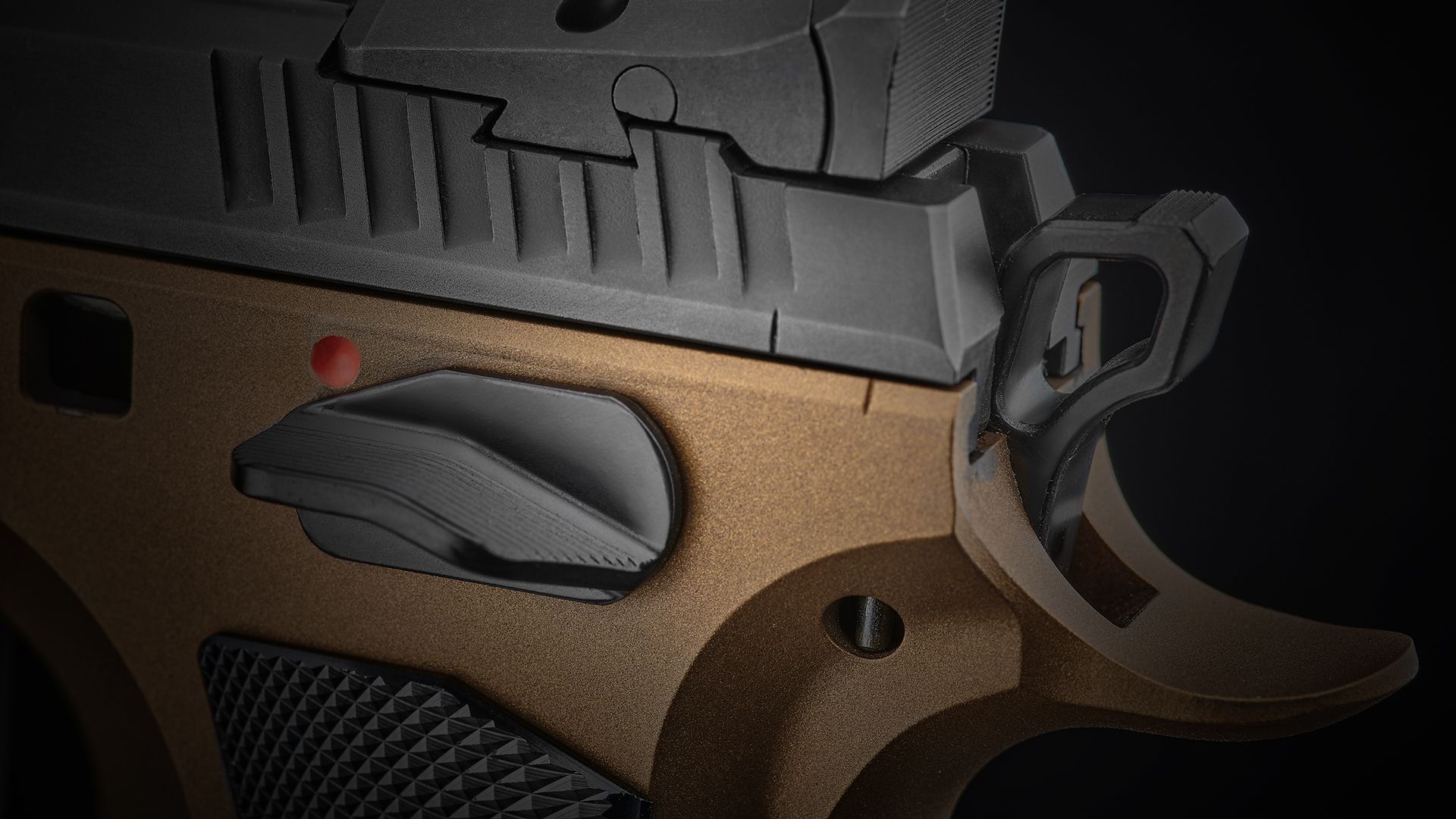 The CZ TS 2 series comes with an ambidextrous manual safety.